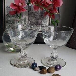 (2) Fairfax Champagne/Tall Sherbet By Libbey Glass Company.